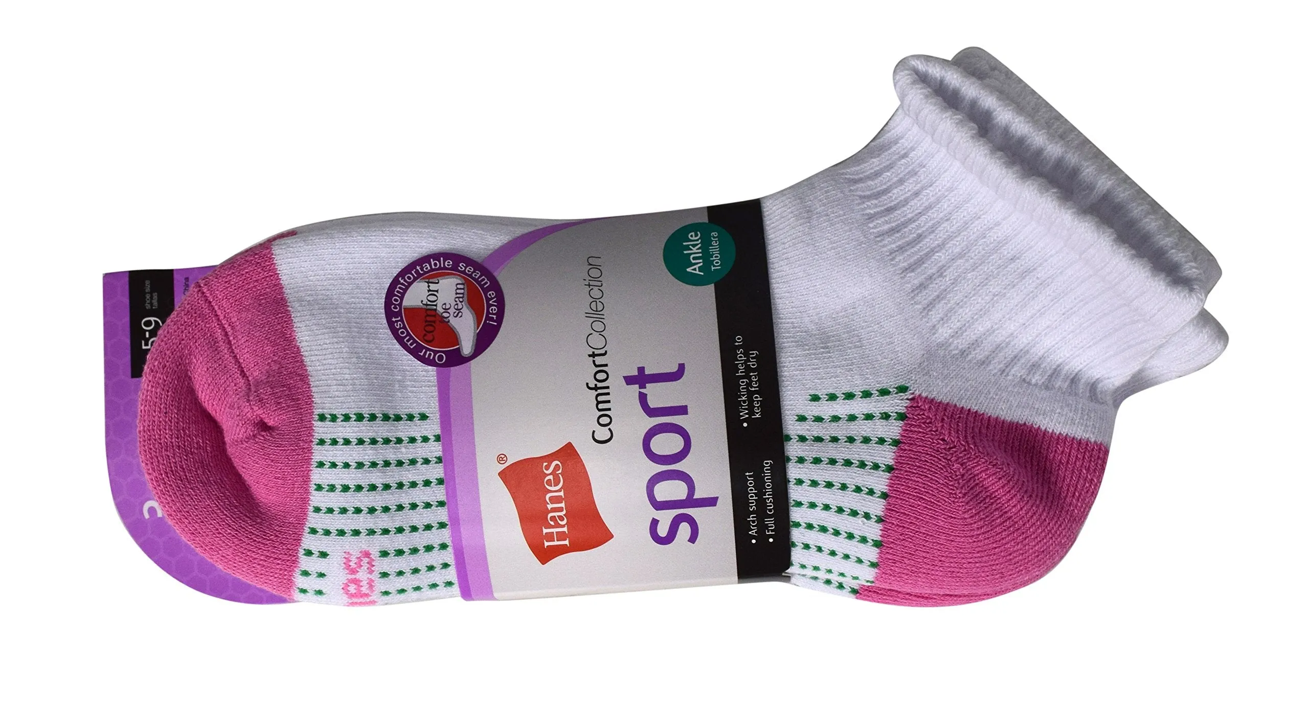 Hane's Women's Comfort Collection Sport Ankle Socks