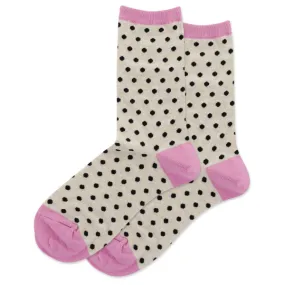 HOTSOX Women’s Small Polka Dot Crew Socks