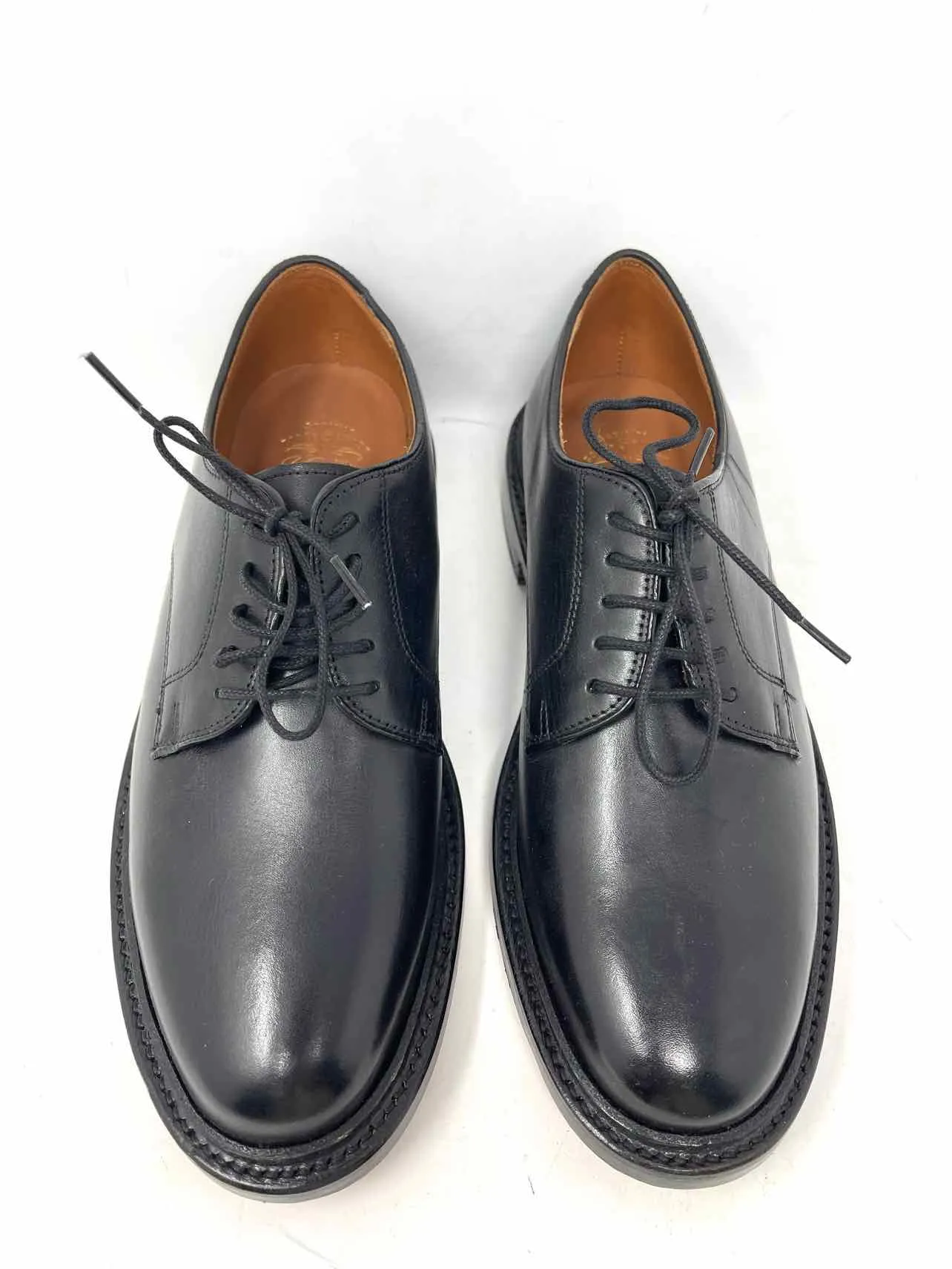 J.CREW Size 8 Black Lace-Up Leather Men's Dress Shoes- Men's