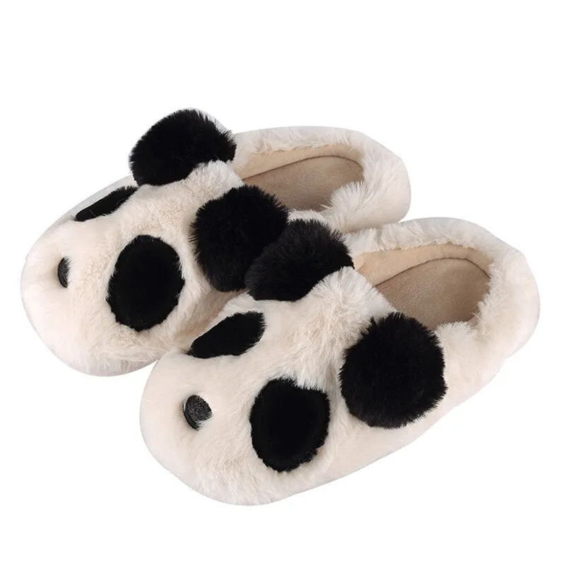 Kawaii Fluffy Panda Slippers