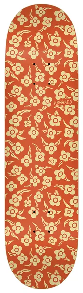 KROOKED DECK FLOWERS ORANGE 8.06 X 31.8 avec grip