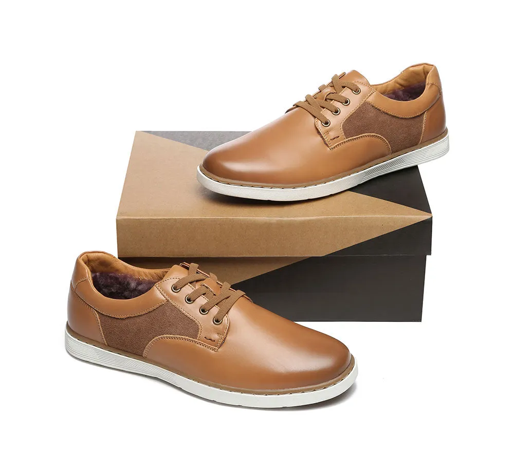 Lace Up Sheepskin Casual Men Shoes Daniel