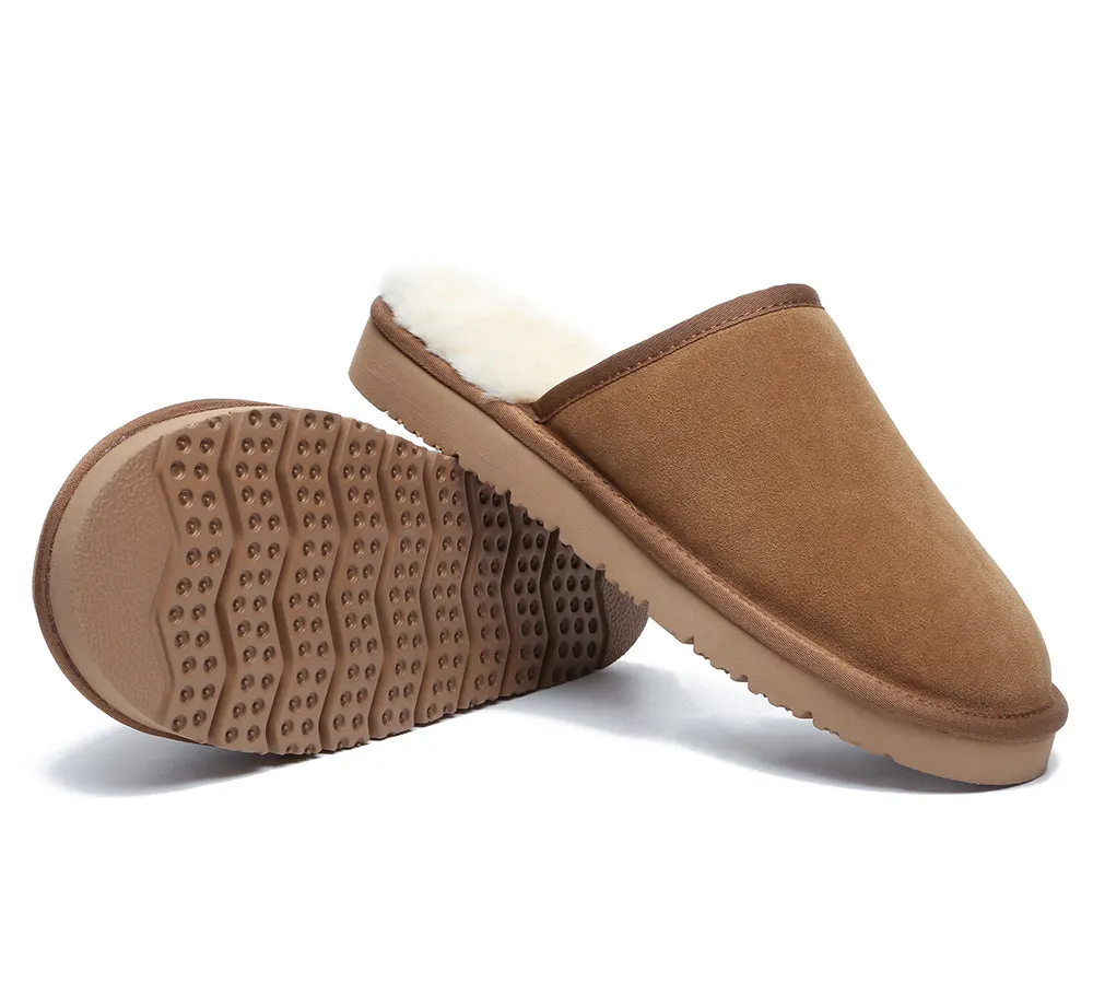 Men Slippers Sheepskin Wool Nonslip Home Slippers Cruz