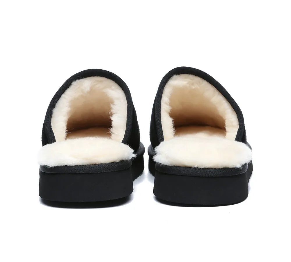 Men Slippers Sheepskin Wool Nonslip Home Slippers Cruz