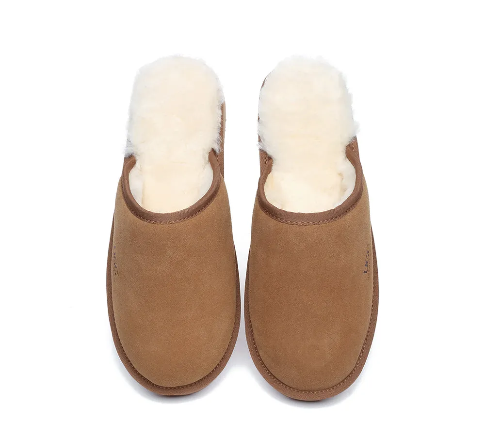 Men Slippers Sheepskin Wool Nonslip Home Slippers Cruz