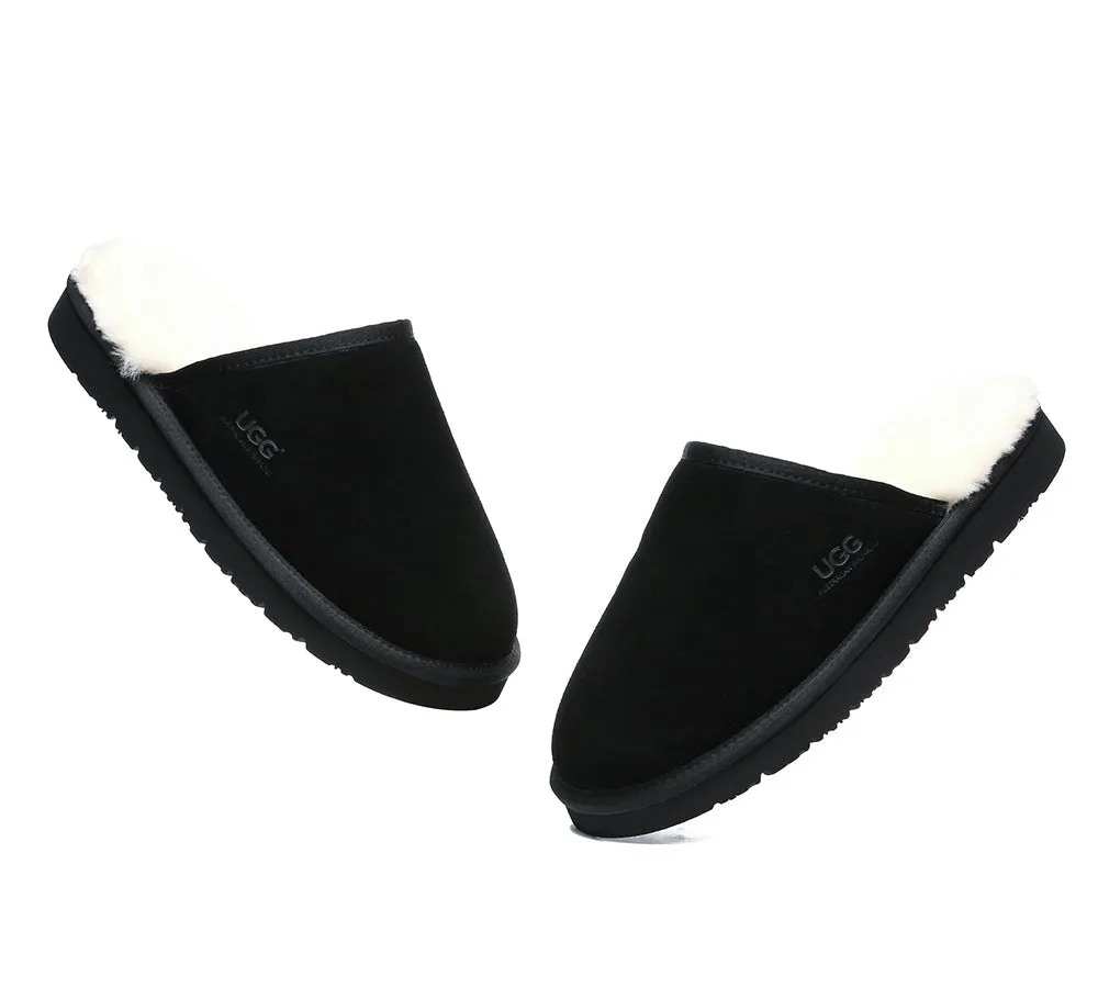 Men Slippers Sheepskin Wool Nonslip Home Slippers Cruz