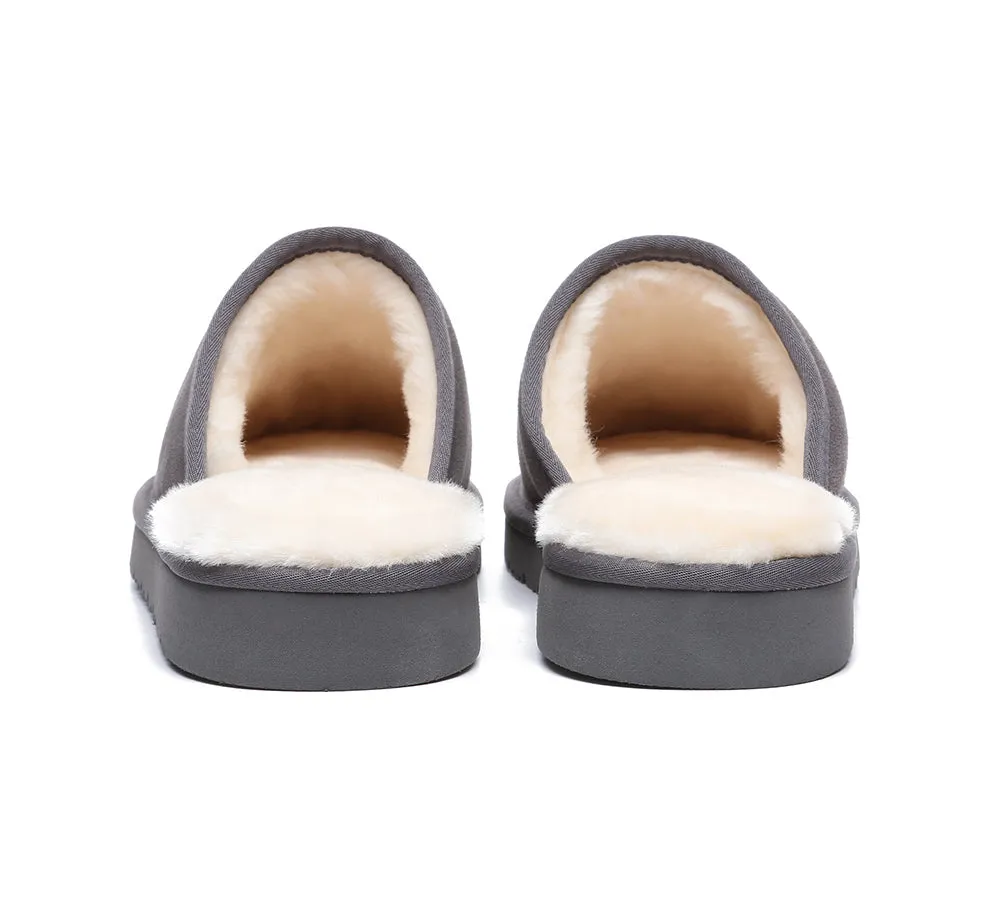 Men Slippers Sheepskin Wool Nonslip Home Slippers Cruz