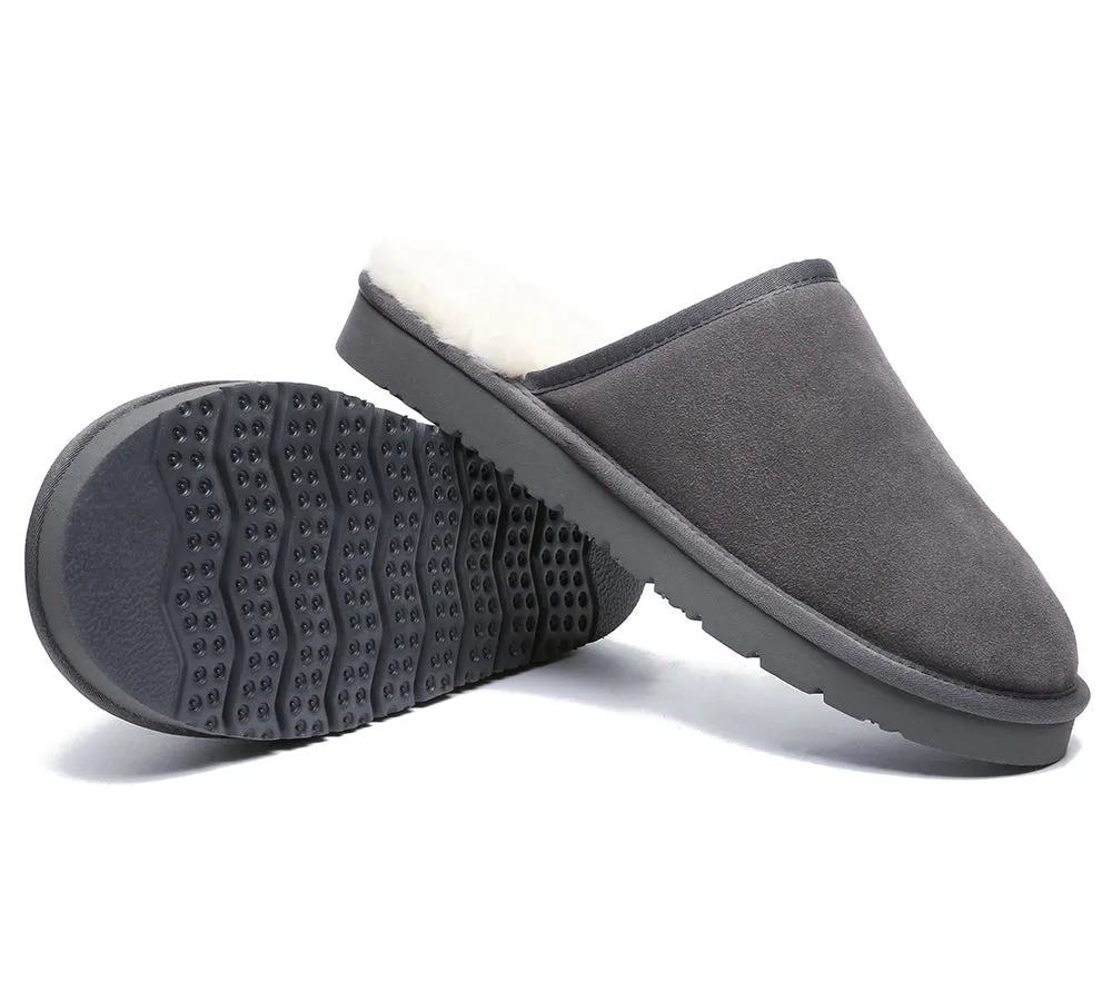 Men Slippers Sheepskin Wool Nonslip Home Slippers Cruz