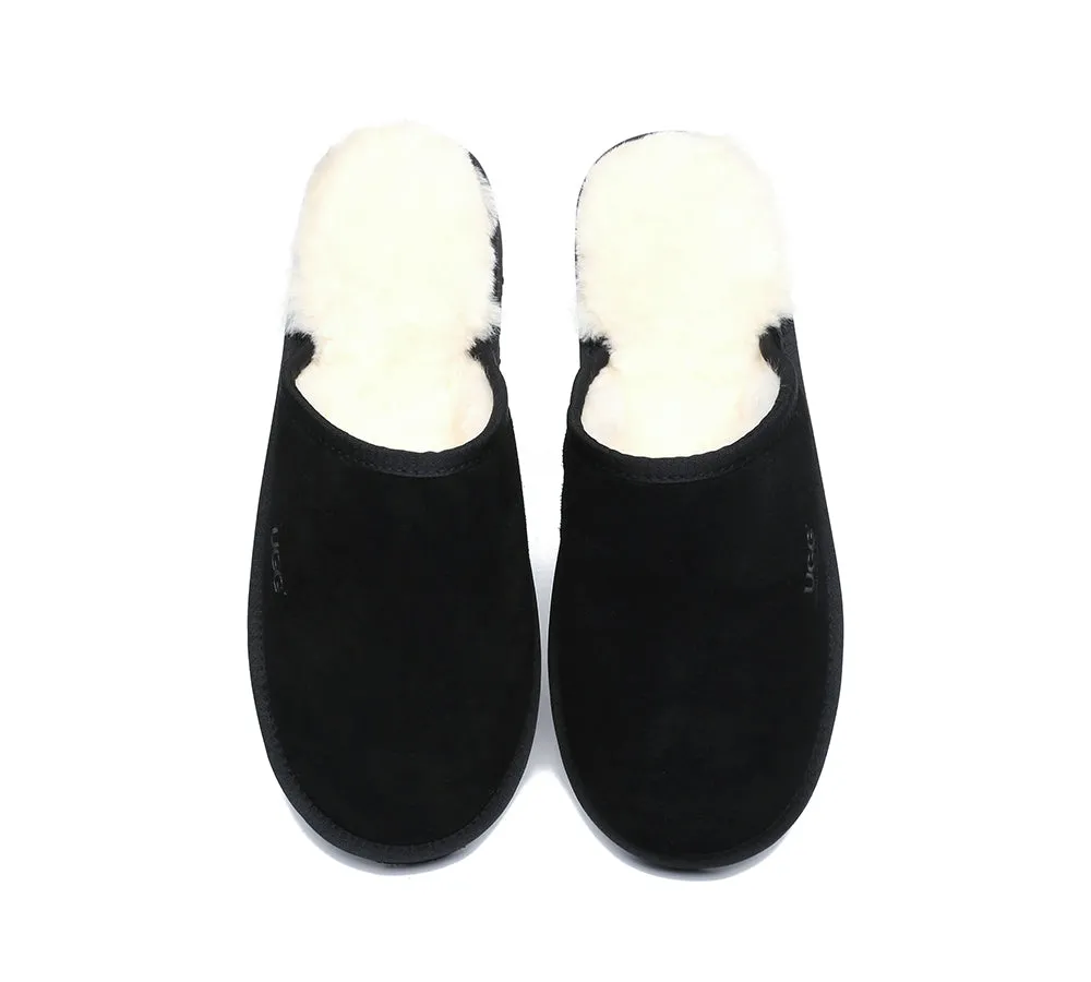 Men Slippers Sheepskin Wool Nonslip Home Slippers Cruz