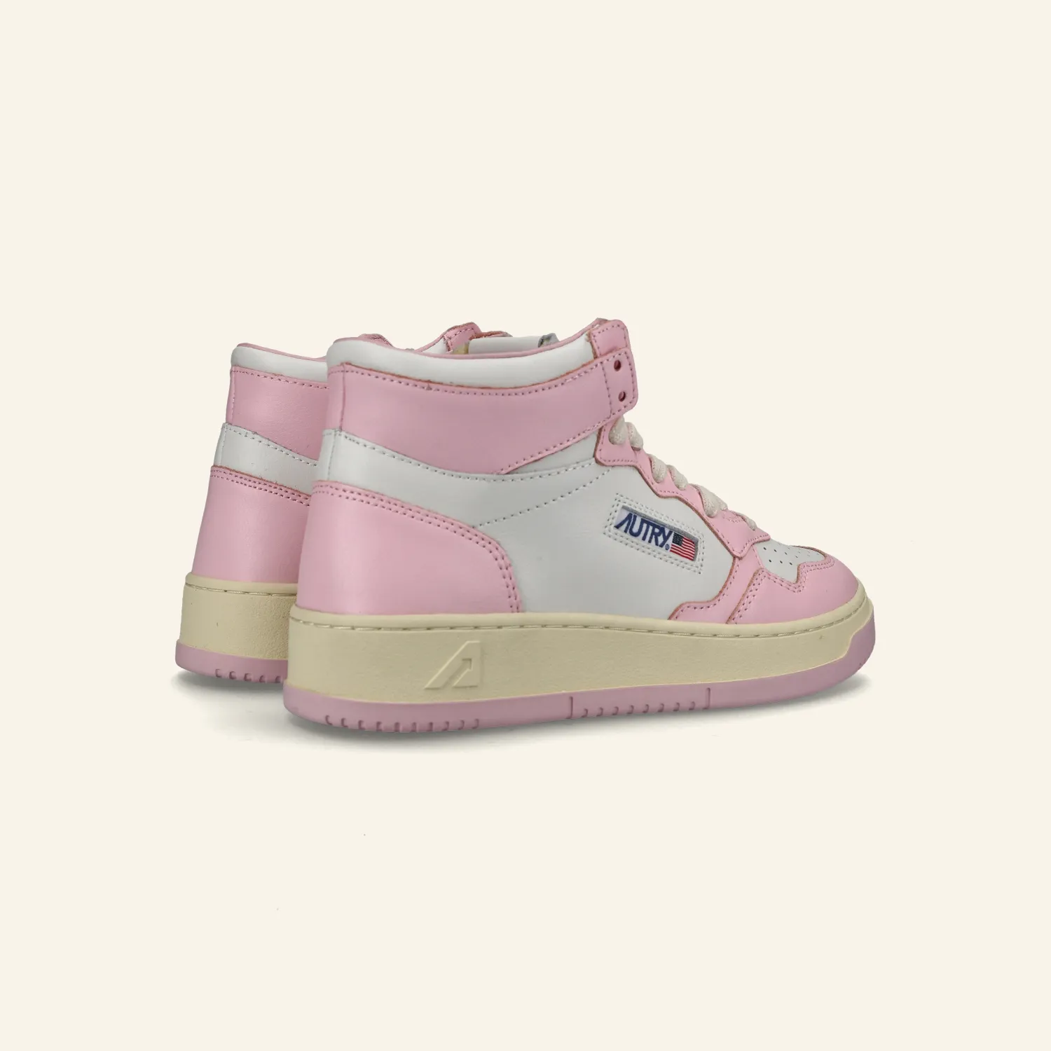 MID SNEAKER 80's WB37 I Bicolor White/Blush Bride