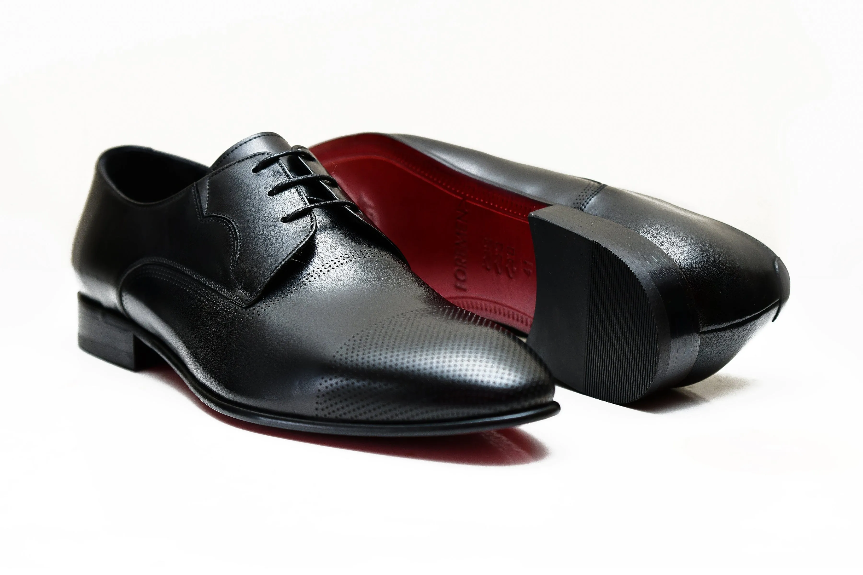 MILAN | Black leather derby shoes