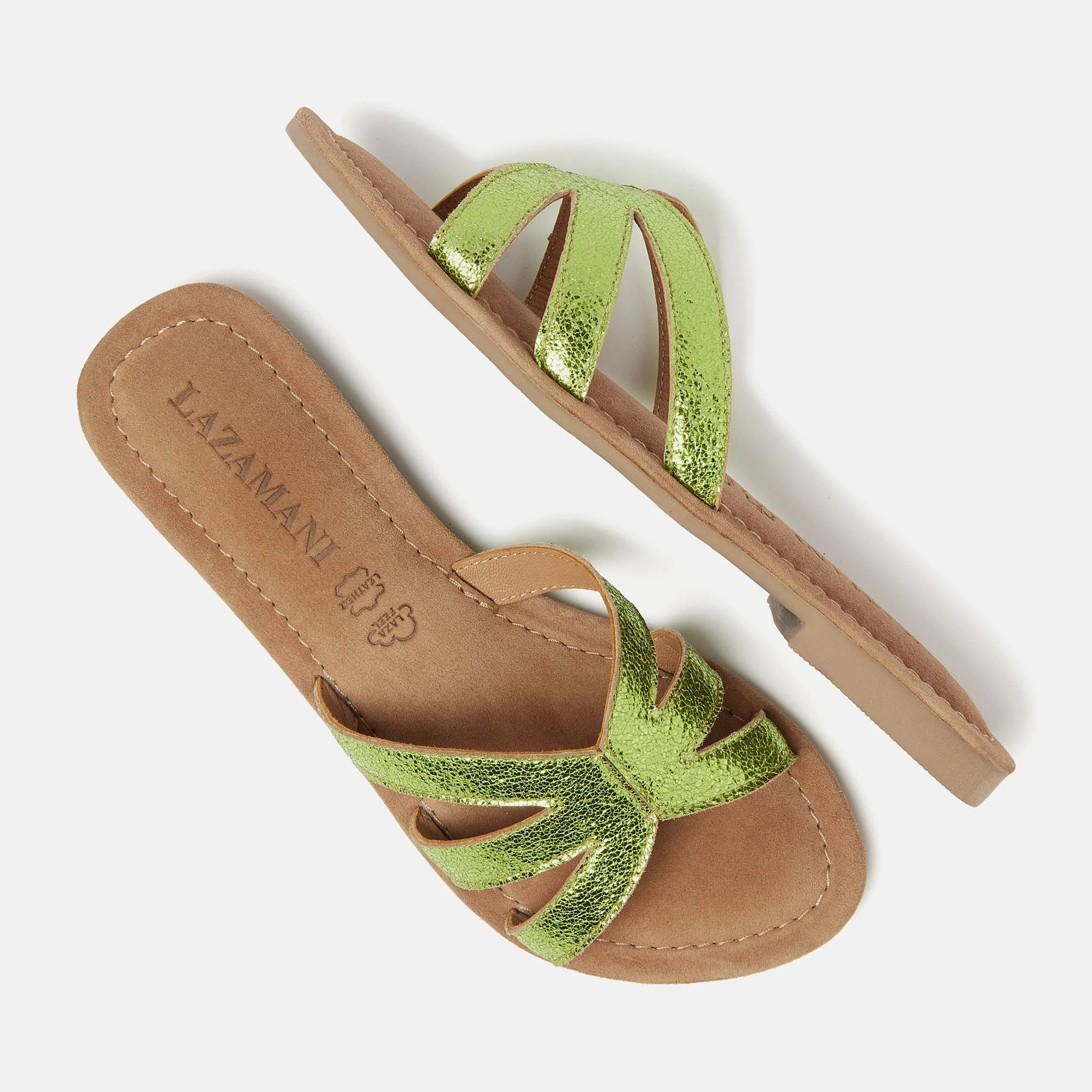 Nina Leren Dames Slippers Green