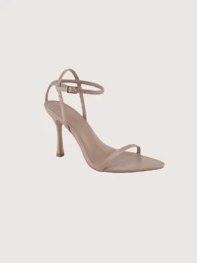 Pointed Toe Heeled Sandal | Nude