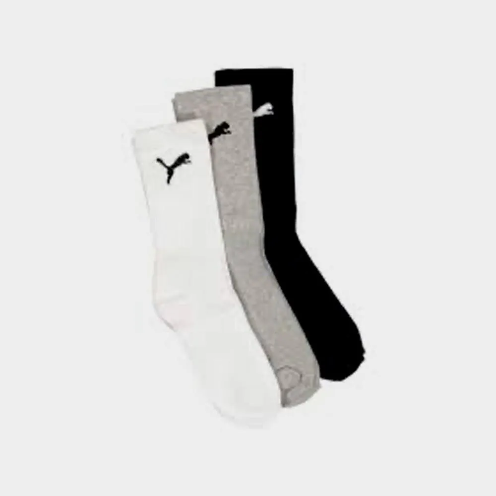 Puma Unisex Adults 3 Pack Cat Logo Tennis Socks White/Grey/Black _ 182405 _ Multi