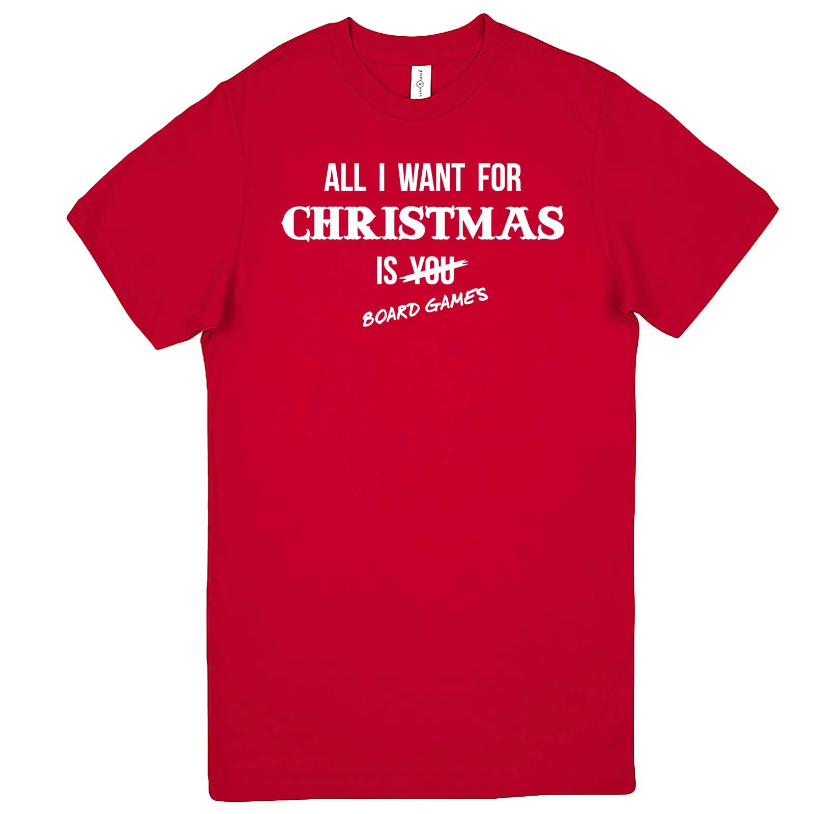 "All I Want for Christmas is Board Games" men's t-shirt