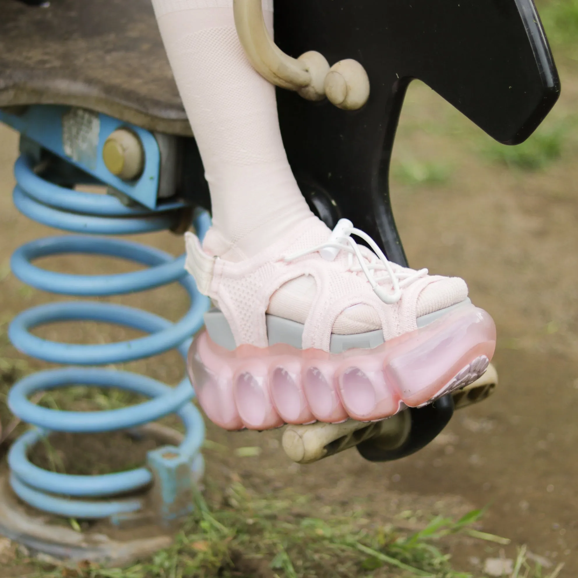 "Jewelry" Bubble Sandal / L.Pink