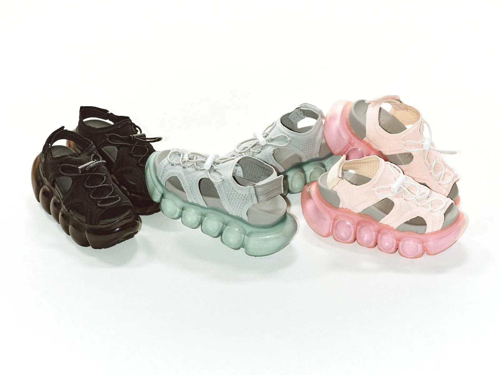 "Jewelry" Bubble Sandal / L.Pink