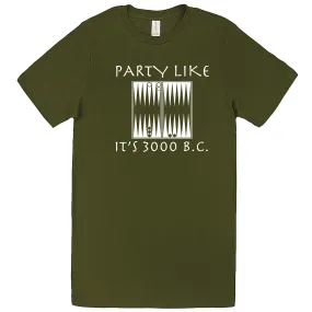 "Party Like It's 3000 B.C. - Backgammon" men's t-shirt