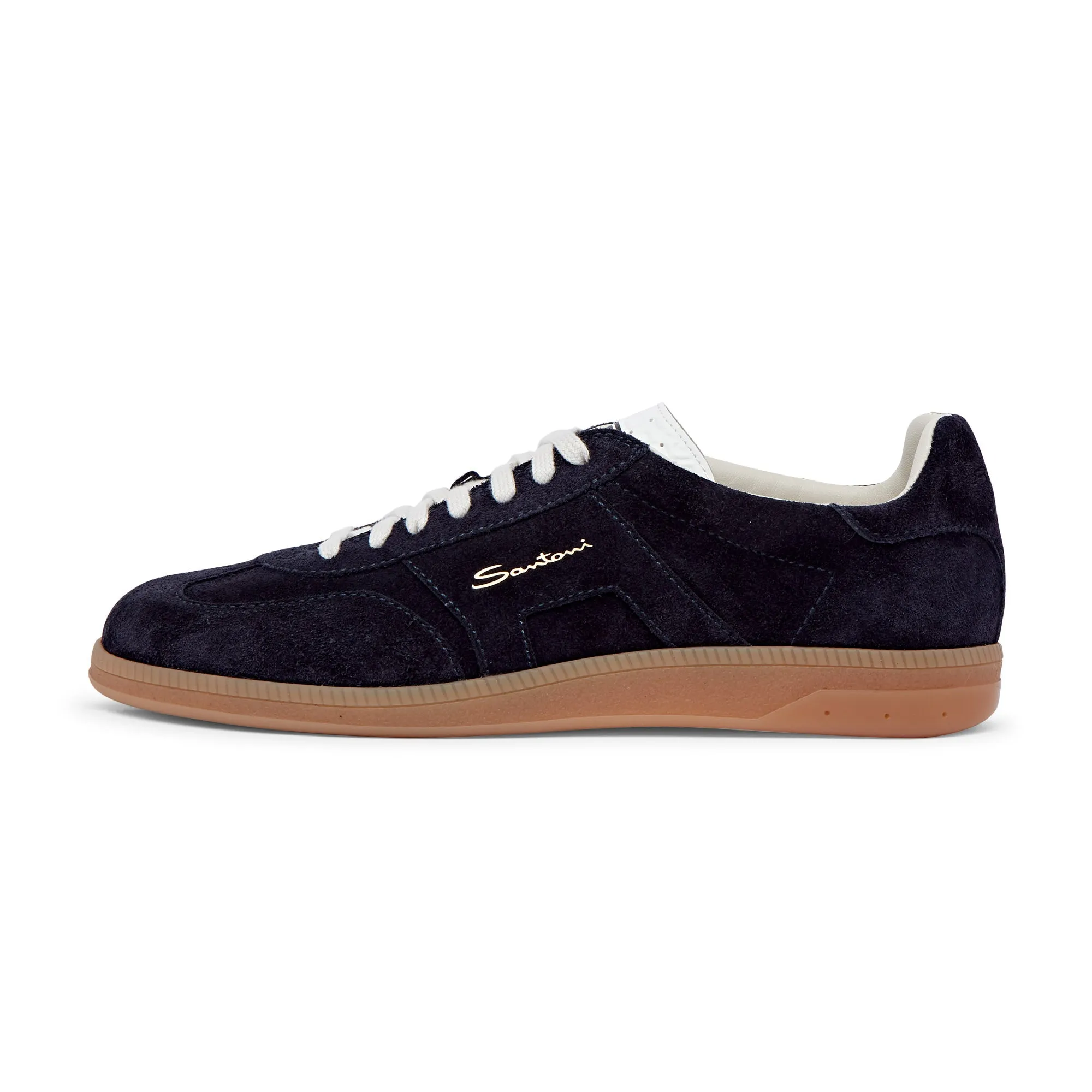 Santoni Low Top Court Trainer (Navy)