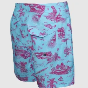 SAXX Betawave Men's 17 Swim Short in Blue Astro Surf & Turf