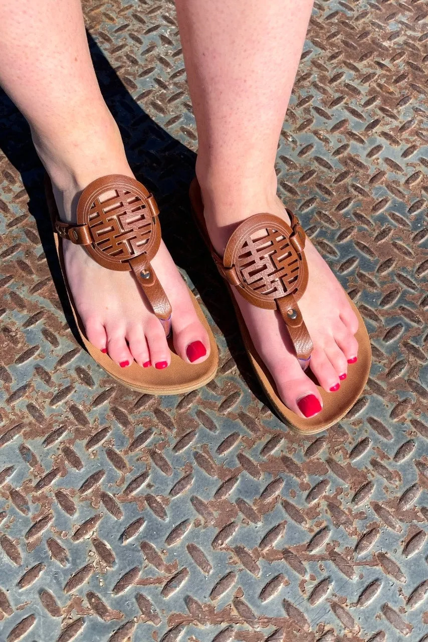 Sitting By The Sandbar- {Black, Brown & Taupe} Thick Soled Sandals w/ Leather Detail