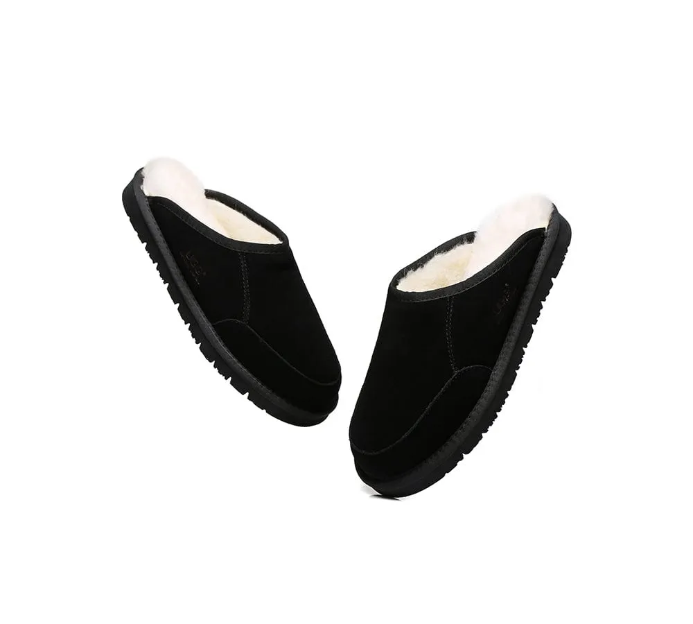 Slippers Australian Genuine Sheepskin Mens Bred Scuffs