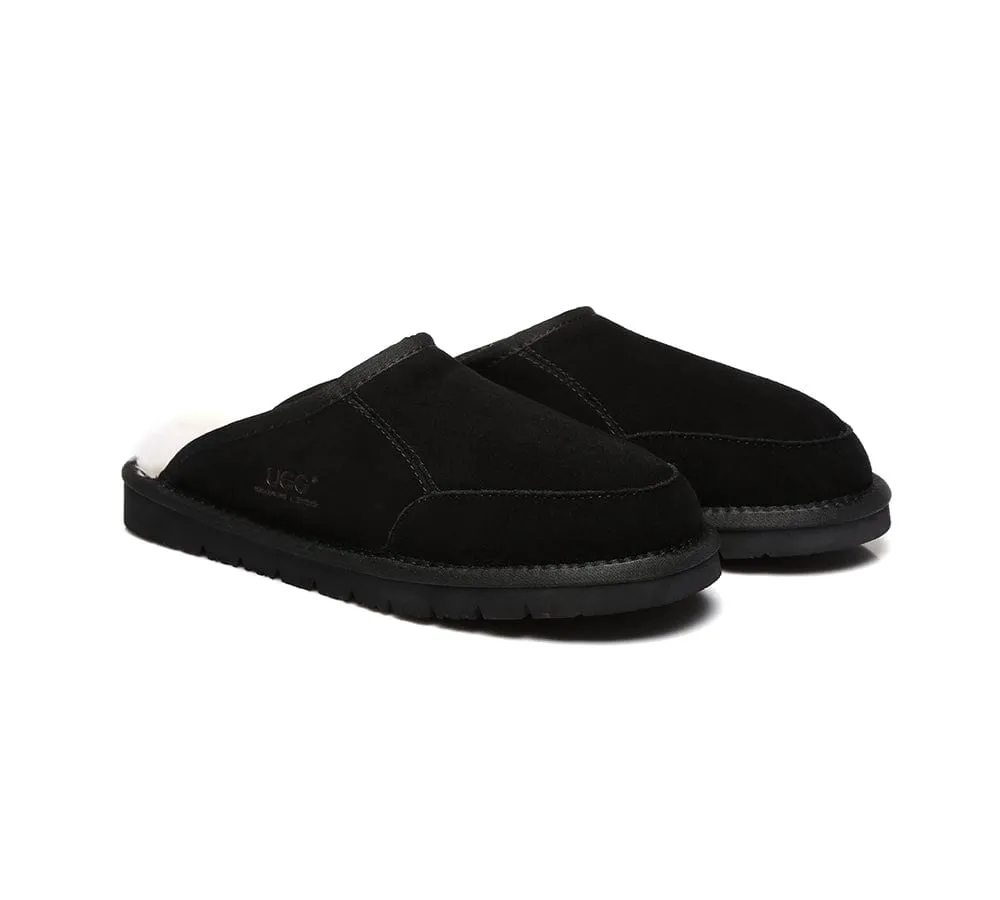 Slippers Australian Genuine Sheepskin Mens Bred Scuffs