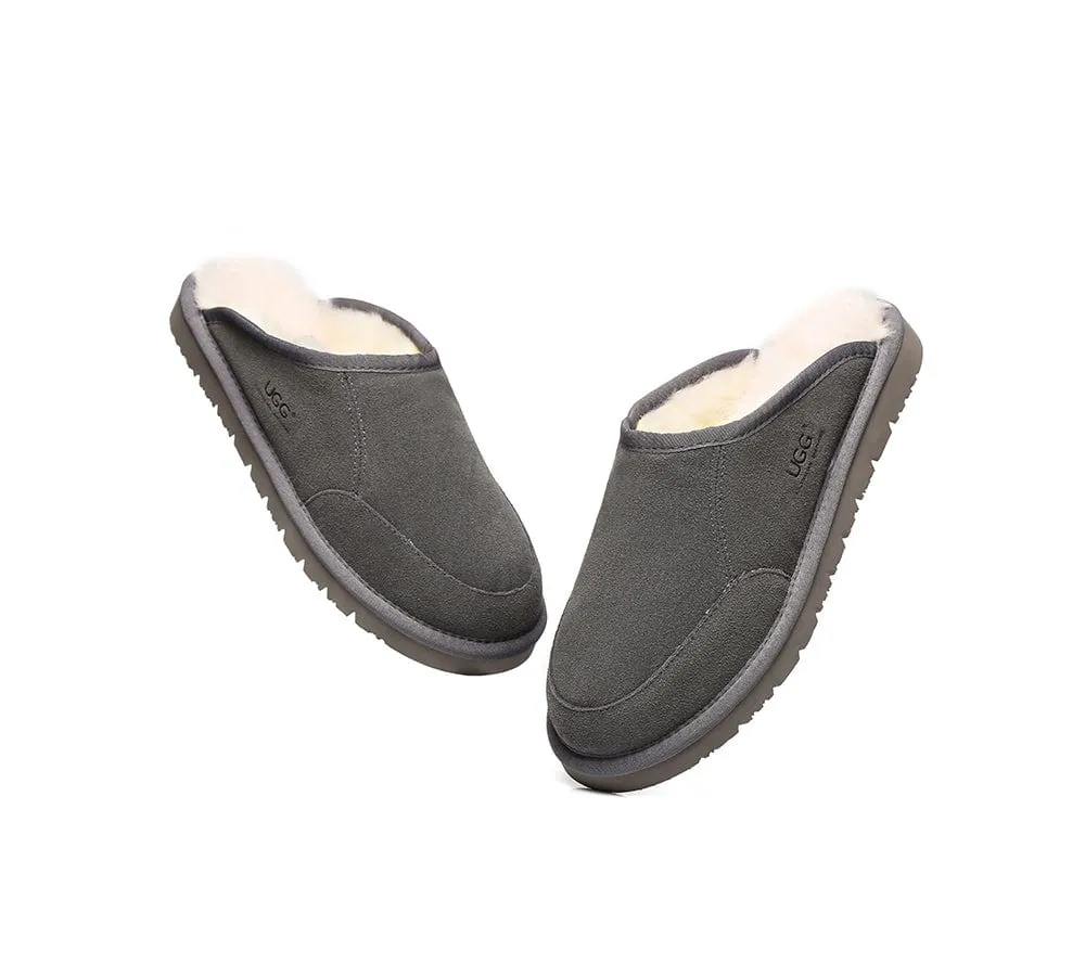 Slippers Australian Genuine Sheepskin Mens Bred Scuffs