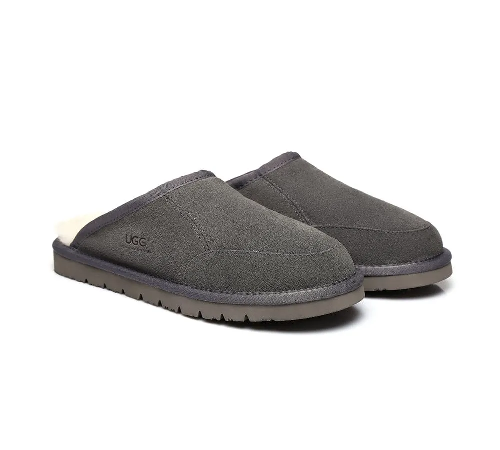 Slippers Australian Genuine Sheepskin Mens Bred Scuffs