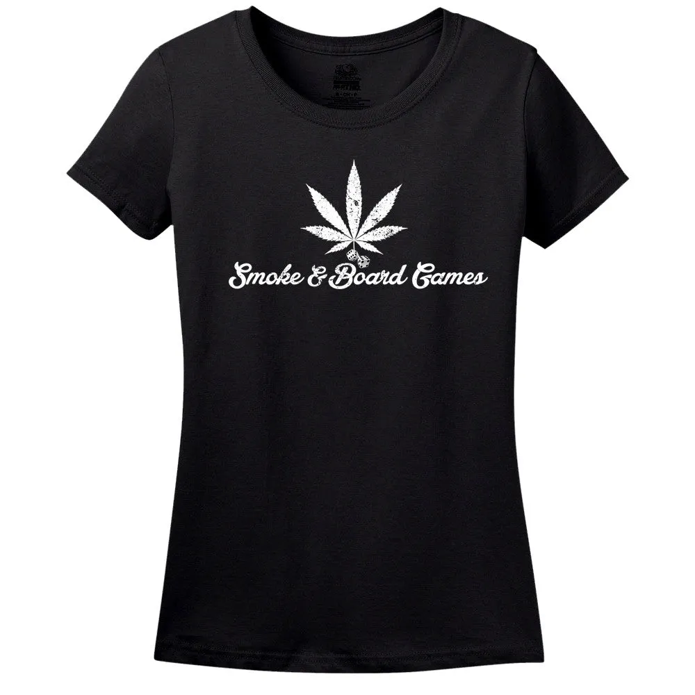 Smoke & Board Games Men's Or Women's Black Shirt