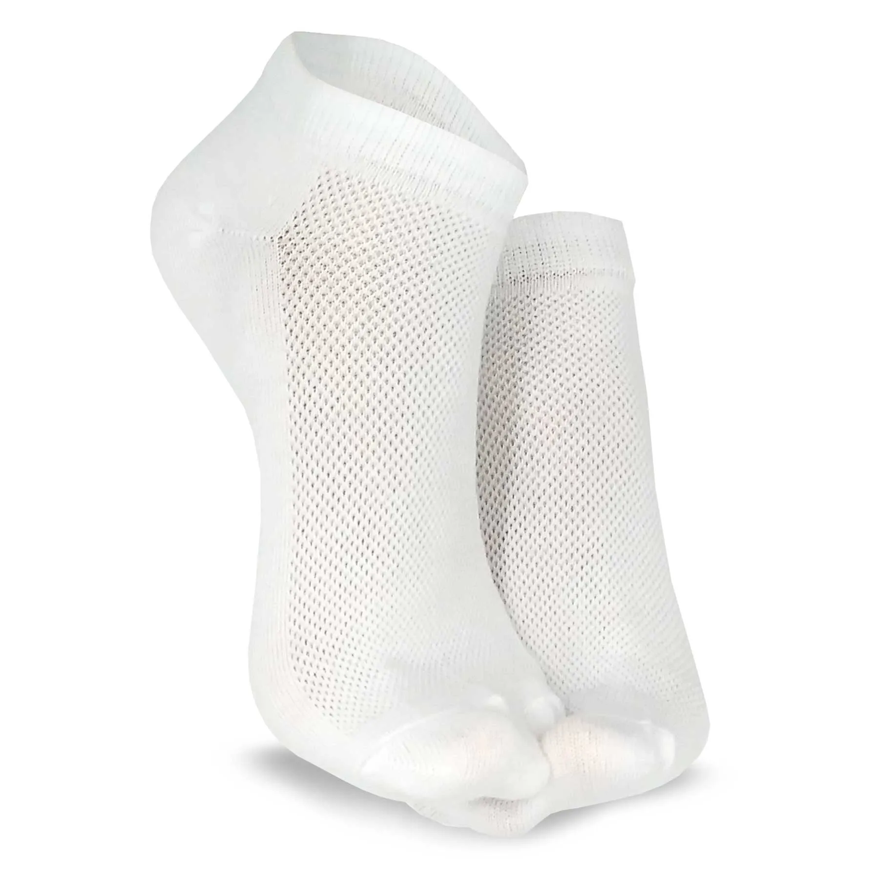 TeeHee Socks Women's Casual Polyester No Show White/Black 18-Pack (10051)