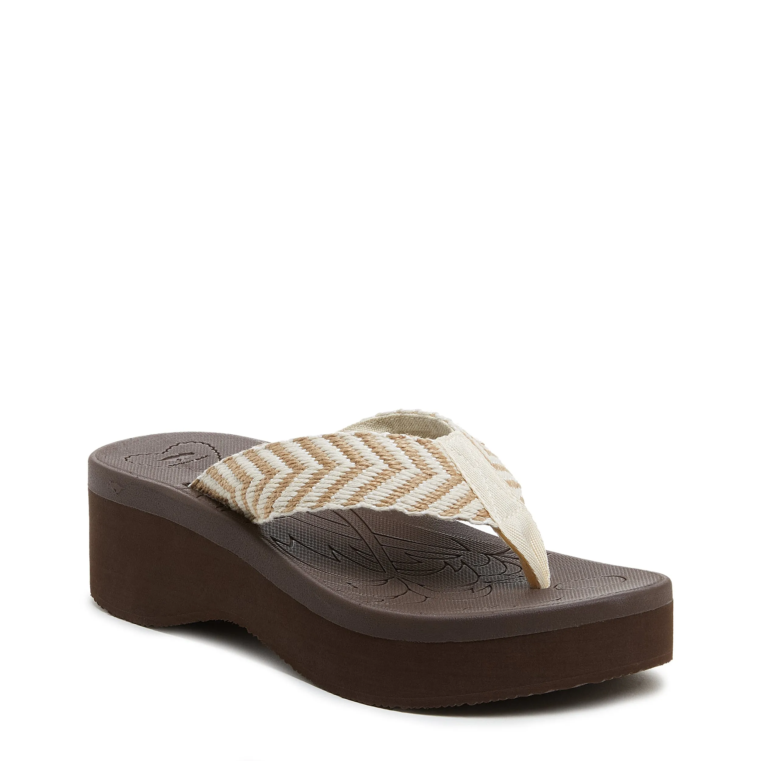 Tizzy Natural Platform Flip-Flops