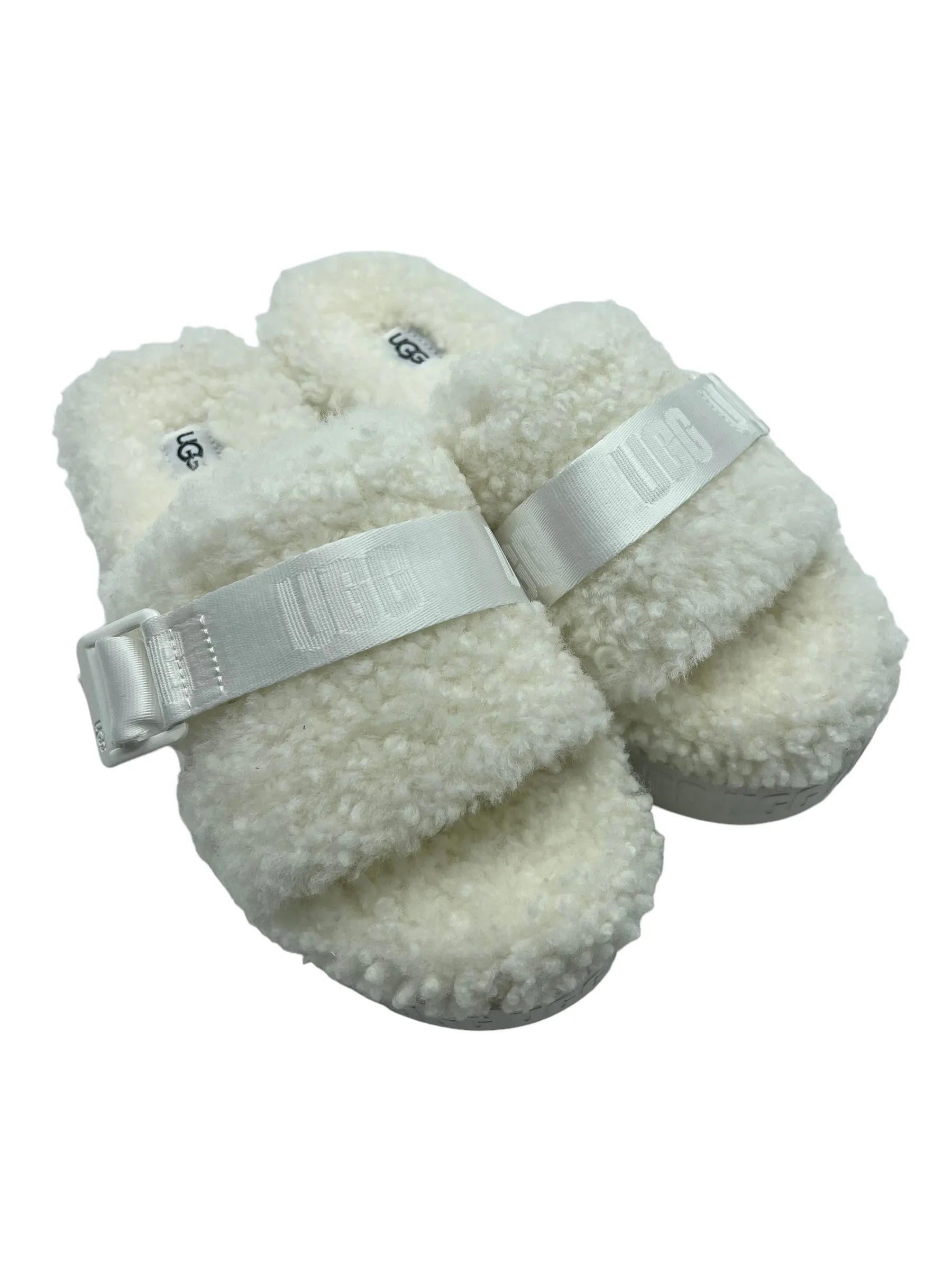 UGG Cream Shearling Fluffita Size 9 Slides