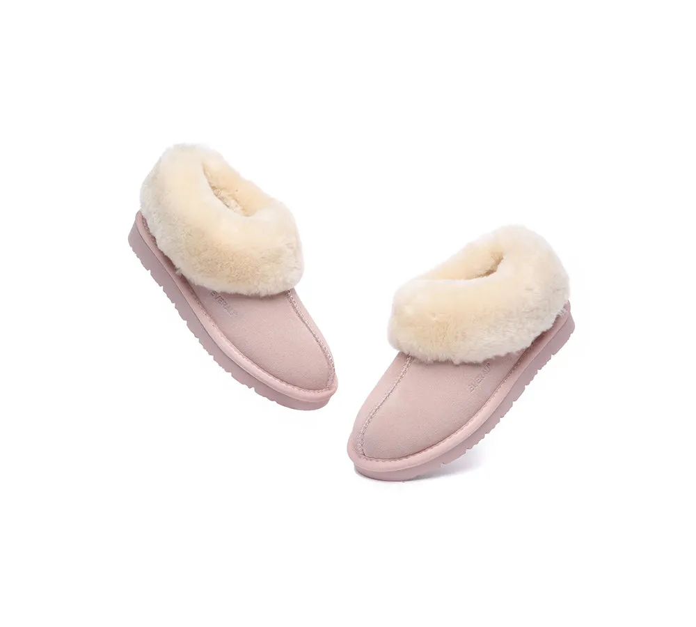 UGG Sheepskin Wool Suede Ankle Slippers Homey