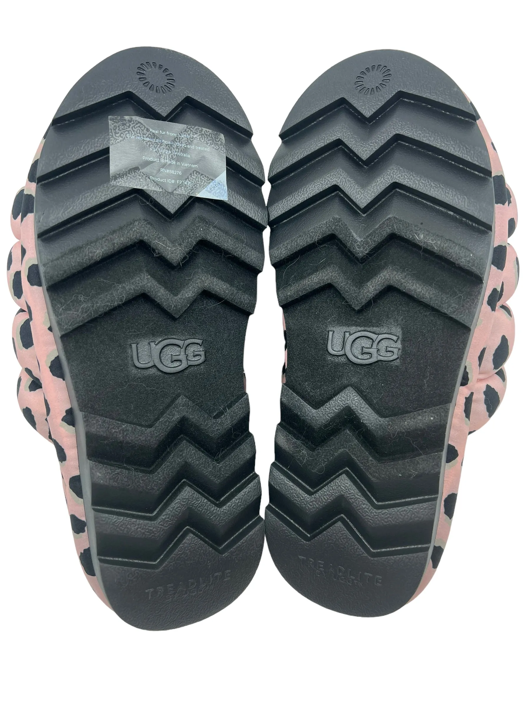 Ugg Size 9 Pink Cheetah Print Maxi Slides