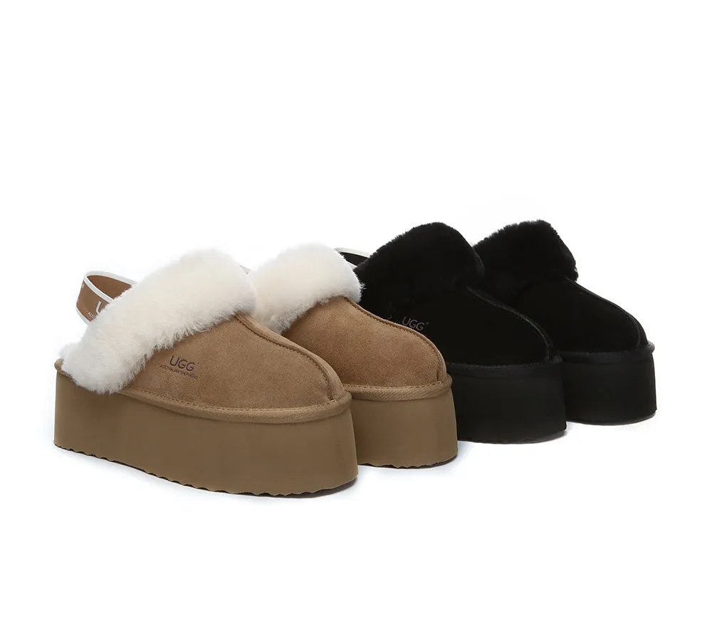 UGG Slippers Women Slingback Platform Slippers Muffin Plus