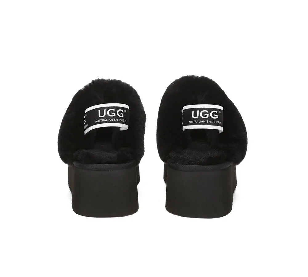 UGG Slippers Women Slingback Platform Slippers Muffin Plus