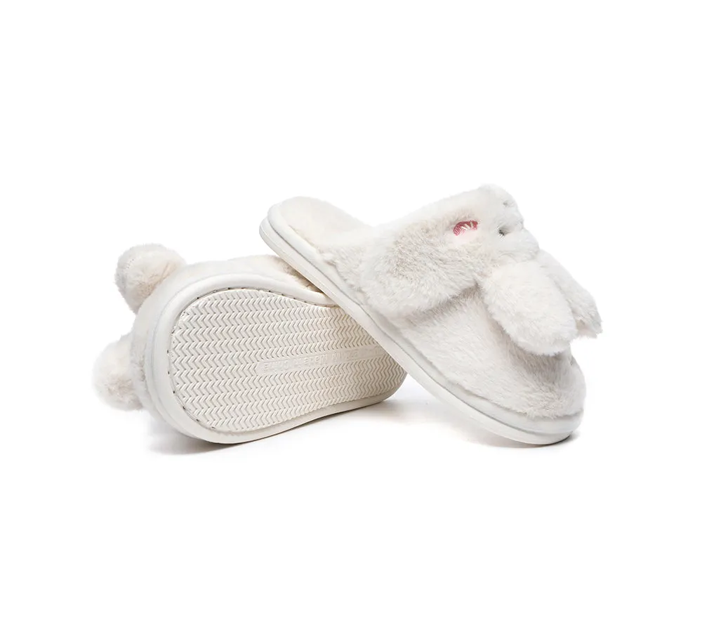 Ultra Plush Bunny Strap Slippers