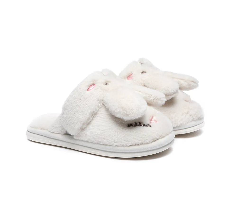 Ultra Plush Bunny Strap Slippers