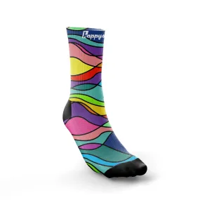 ''Wiggle & wave'' crew socks